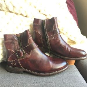 Bed Stu Ankle / Moto Boot Dark Brown 7.5 EUC